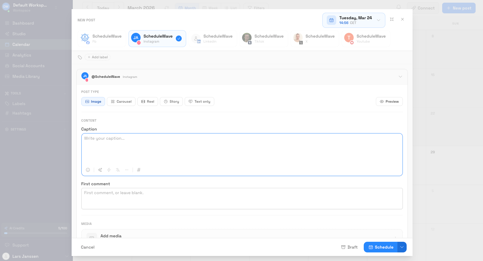 Instagram Scheduling