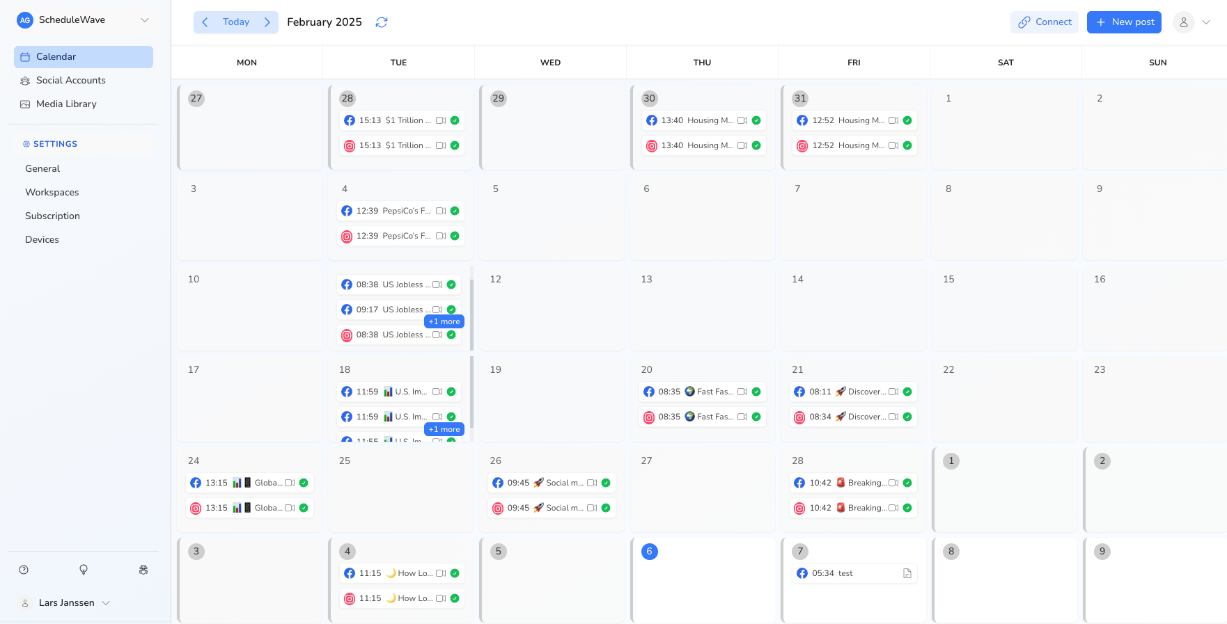 Bulk Scheduling - ScheduleWave